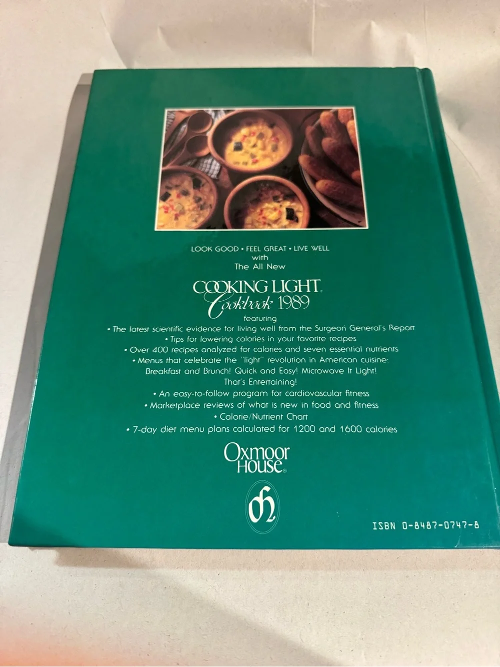 Cooking Light Cookbook 1989. This hardcover book, published by Oxmoor House